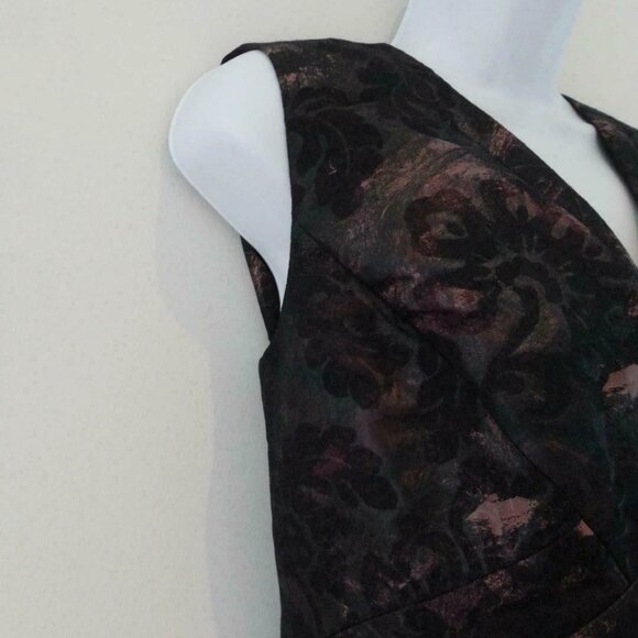 New LAFAYETTE Multi Color Printed V Neck Jacquard Sleeveless Sheath Dress 8 - Picture 4 of 7